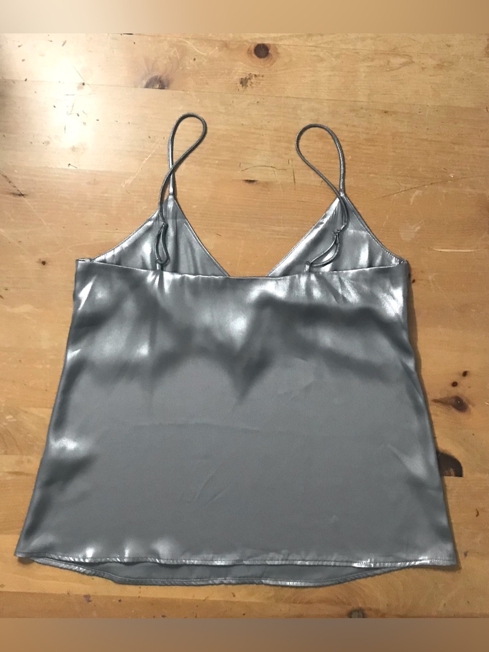 PART TWO Silver Metallic Cami Blouse 6 NWT - Picture 6 of 9
